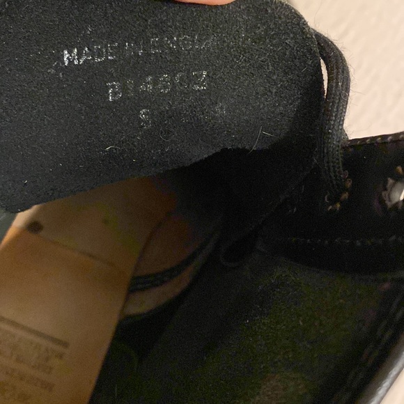 Dr. Martens Black Leather Boots with Yellow Stitching. Size 8 . Made in England - Picture 9 of 11